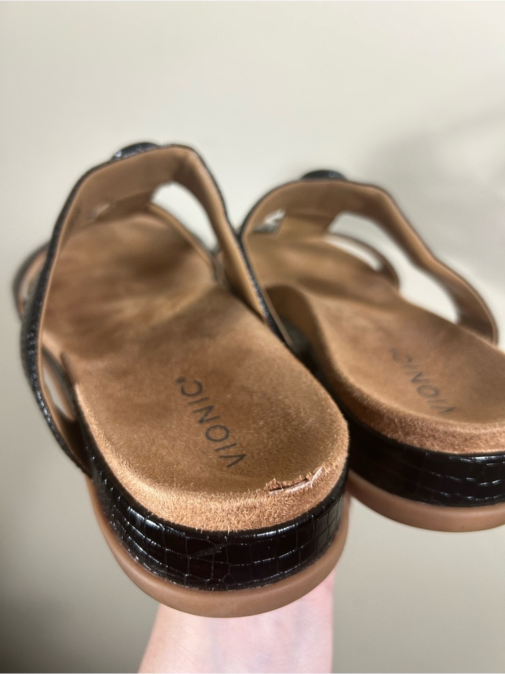 Vionic Serra Women's T-Strap Slip-on Supportive Sandal Black Size 9.5 - Picture 5 of 7